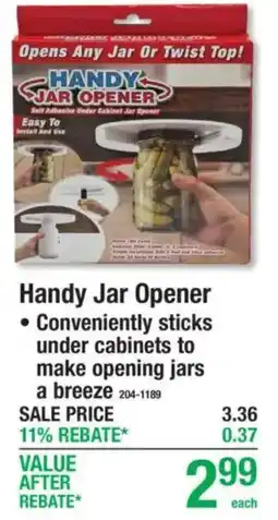 Menards Handy Jar Opener offer