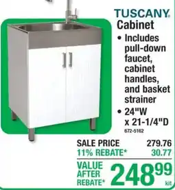 Menards Tuscany cabinet offer
