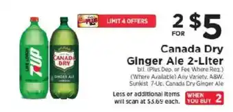 ShopRite Canada Dry Ginger Ale offer