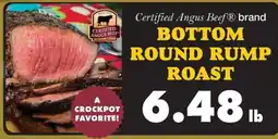 Sullivan's Foods Certified Angus Beef brand bottom round rump roast offer