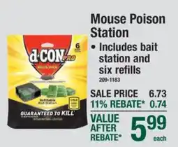 Menards d-con pro mouse poison station offer