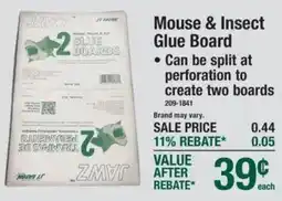 Menards Jawz mouse & insect glue board offer