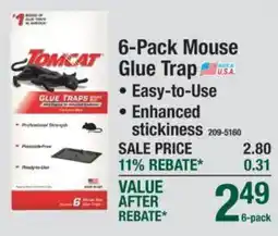 Menards Tomcat mouse glue trap offer