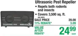 Menards Transonic Pro Ultrasonic Pest Repeller offer