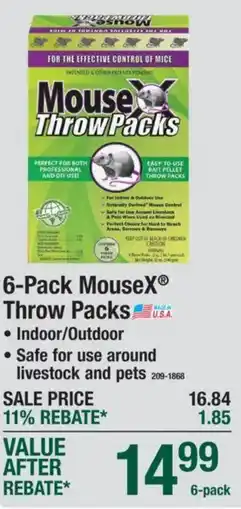 Menards 6-Pack MouseX Throw Packs offer