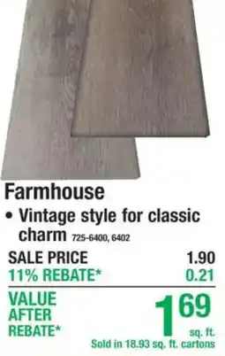 Menards Farmhouse Vintage style for classic charm offer