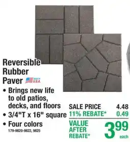 Menards Reversible Rubber Paver offer