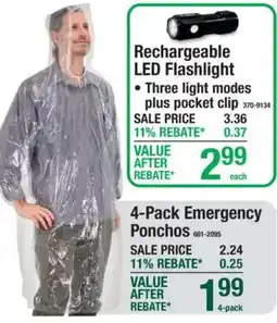 Menards Rechargeable LED Flashlight offer
