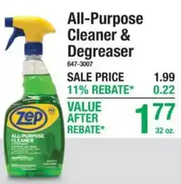 Menards Zep all-purpose cleaner offer