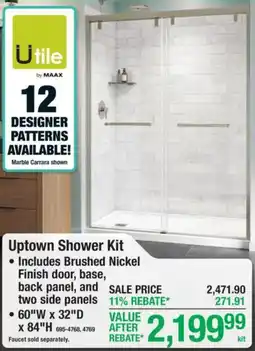 Menards Utile by Maax Uptown Shower Kit offer