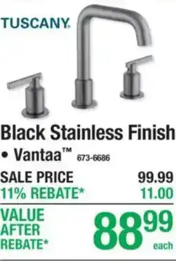 Menards Tuscany Black Stainless Finish offer