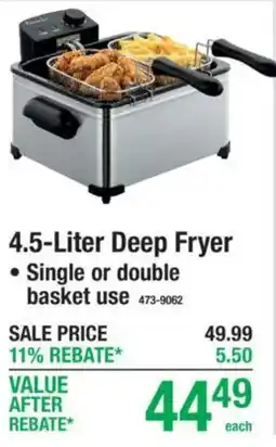 Menards 4.5-Liter Deep Fryer offer