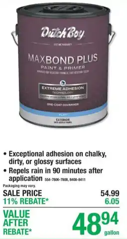 Menards Dutch Boy Maxbond Plus Paint & Primer offer