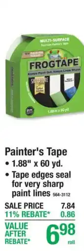 Menards Frogtape painter's tape offer