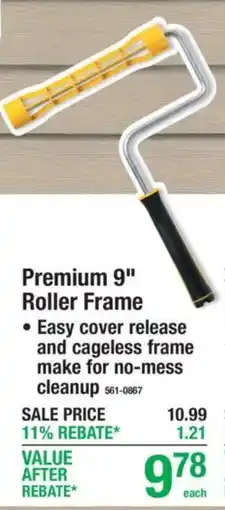 Menards Premium Roller Frame offer