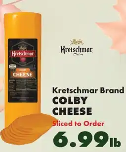 Sullivan's Foods Kretschmar brand colby cheese offer