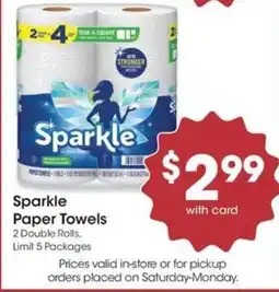 QFC Sparkle paper towels offer