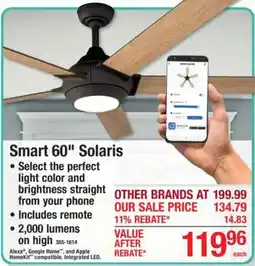 Menards Smart 60" Solaris offer
