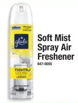 Menards Glade soft mist spray air freshener offer