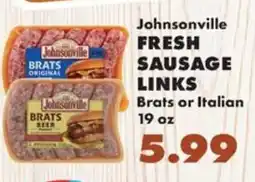 Sullivan's Foods Johnsonville fresh sausage links offer