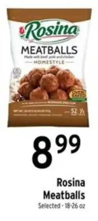 Brookshire's Rosina Meatballs offer
