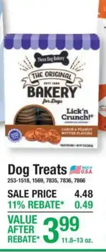 Menards Three Dog Bakery Lick'n Crunch! offer