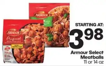 Harp's Market Armour Select Meatballs offer