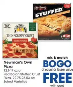 QFC Newman's Own Pizza or Red Baron Stuffed Crust Pizza offer