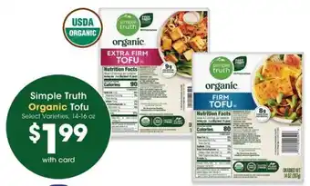 QFC Simple Truth Organic Tofu offer