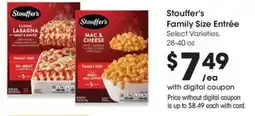 QFC Stouffer's Family Size Entrée offer