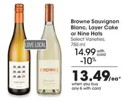 QFC Browne Sauvignon Blanc or Nine Hats offer