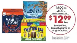 Fry's Twisted Tea, Samuel Adams or Angry Orchard offer