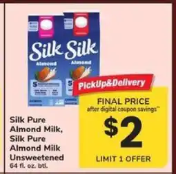 Safeway Silk Pure Almond Milk offer