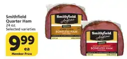 Albertsons Smithfield Quarter Ham offer