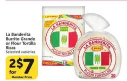 Albertsons La Banderita Burrito Grande or Flour Tortilla Ricas offer