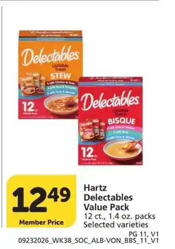 Albertsons Hartz Delectables Value Pack offer