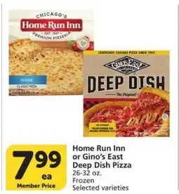 Albertsons Home Run Inn or Gino's East Deep Dish Pizza offer