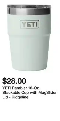 Cabela's YETI Rambler 16-Oz. Stackable Cup with MagSlider Lid - Ridgeline offer
