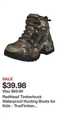 Cabela's RedHead Timberbuck Waterproof Hunting Boots for Kids - TrueTimber Strata - 11 Kids offer