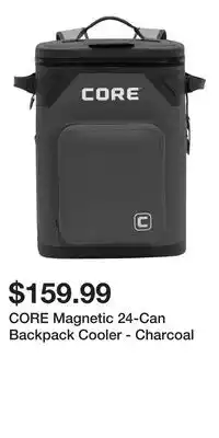 Cabela's CORE Magnetic 24-Can Backpack Cooler - Charcoal offer
