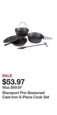 Cabela's Stansport Pre-Seasoned Cast-Iron 6-Piece Cook Set offer