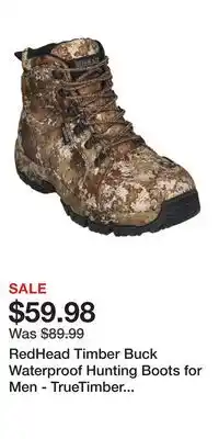 Cabela's RedHead Timber Buck Waterproof Hunting Boots for Men - TrueTimber Strata - 7M offer