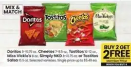 Safeway Doritos, Cheetos, Tostitos, Miss Vickie's or Simply NDK Salsa offer