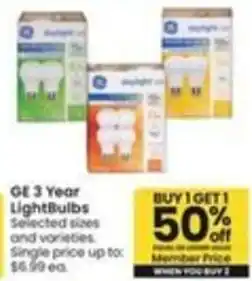 Safeway Ge 3 Year Lightbulbs offer
