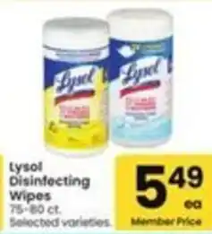 Safeway Lysol Disinfecting Wipes offer