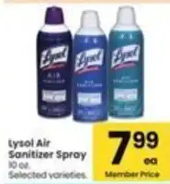 Safeway Lysol Air Sanitizer Spray offer