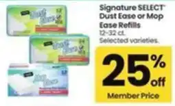 Safeway Signature Select Dust Ease or Mop Ease Refills offer