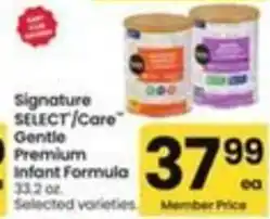 Safeway Signature Select/Care Gentle Premium Infant Formula offer