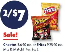 Family Dollar Cheetos 5.6-10 oz. or Fritos 9.25-10 oz offer
