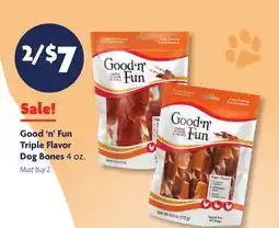 Family Dollar Good 'n' Fun Triple Flavor Dog Bones offer